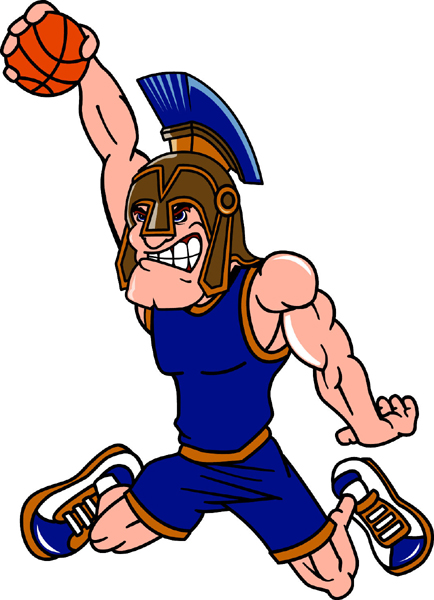 Spartan basketball player team mascot color vinyl sports sticker. Customize on line. Spartan basketball2
